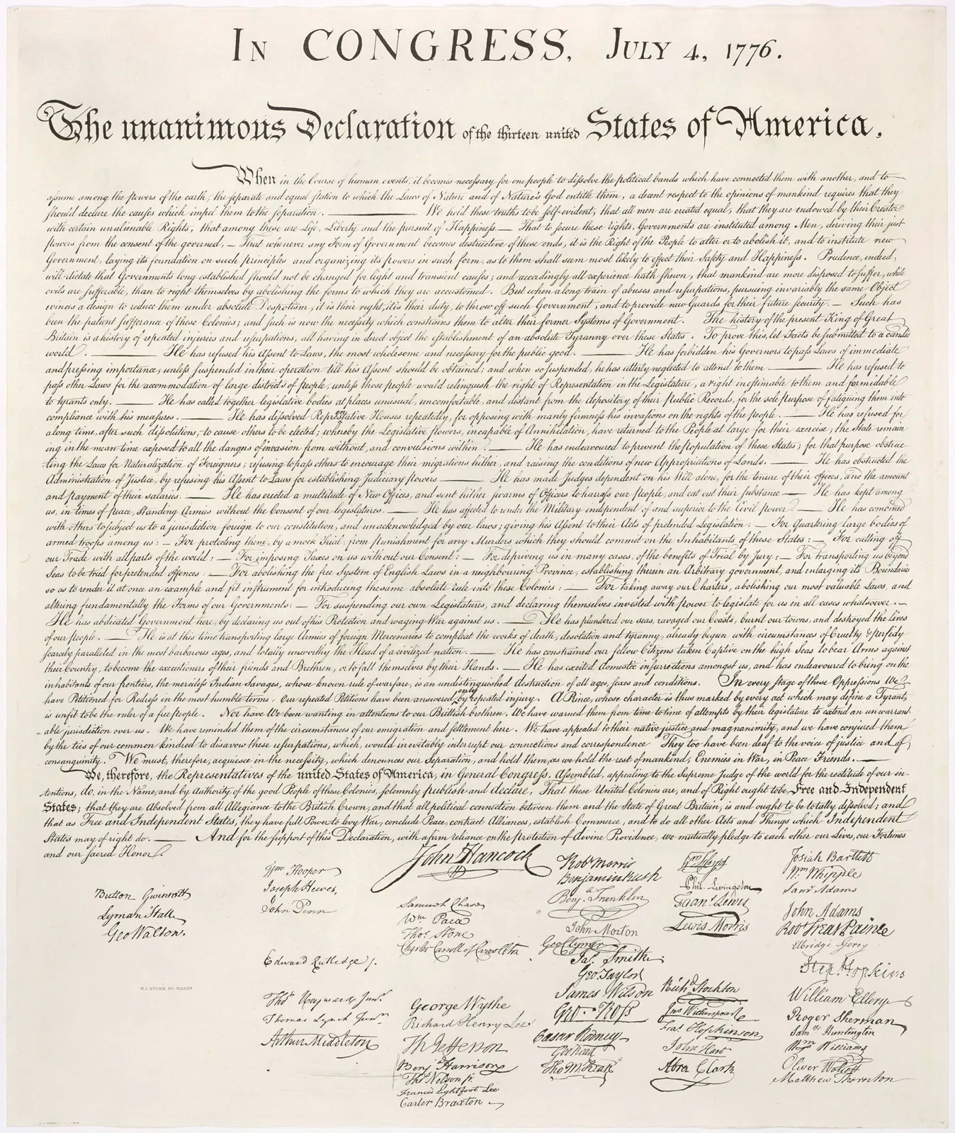 The Declaration of Independence: A Landmark in History